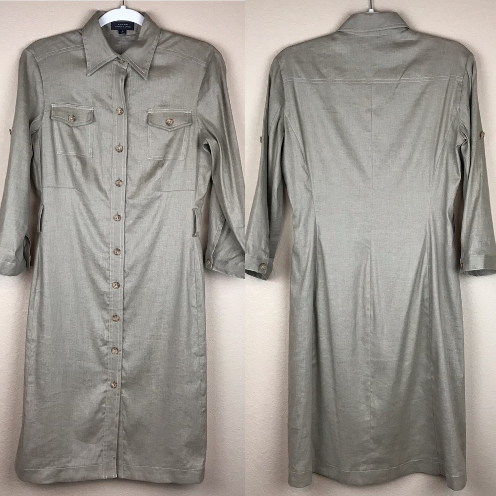 Tahari Arthur S. Levine Linen Dress- size 4